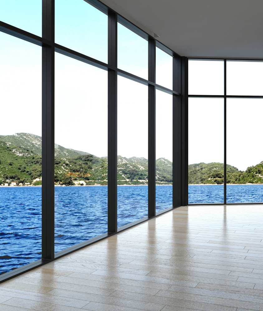 paredes de vidro em Serra